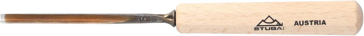 STUBAI Stemmeisen Stechbeitel Serie 52 - Form 6 | Gerades Hohleisen - 5 mm, mit Holzgriff, für Figur