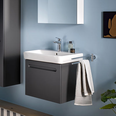 Duravit No.1 Waschtischarmatur, Grösse M (Auslauf Höhe 117 mm), Wasserhahn Bad mit Zugstangen-Ablauf