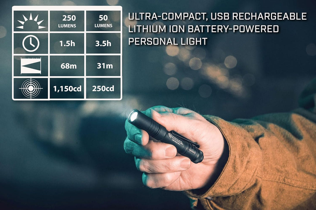 Streamlight 66604 Microstream USB 250-Lumen Tägliches Tragen Wiederaufladbare Taschenlampe mit USB K