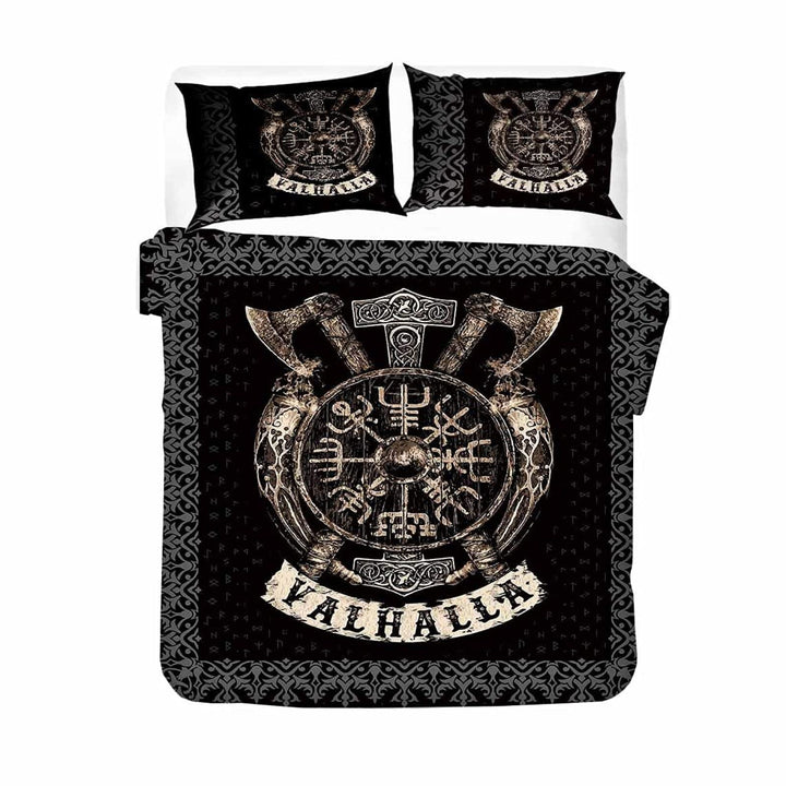 RFFLUX 3D Wikinger Bettwäsche Set 135x200 cm 2teilig mit Reissverschluss Weiche und Angenehme Schlaf