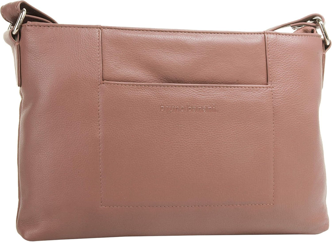 Bruno Banani Umhängetasche rosa echt Leder Damen - 020315