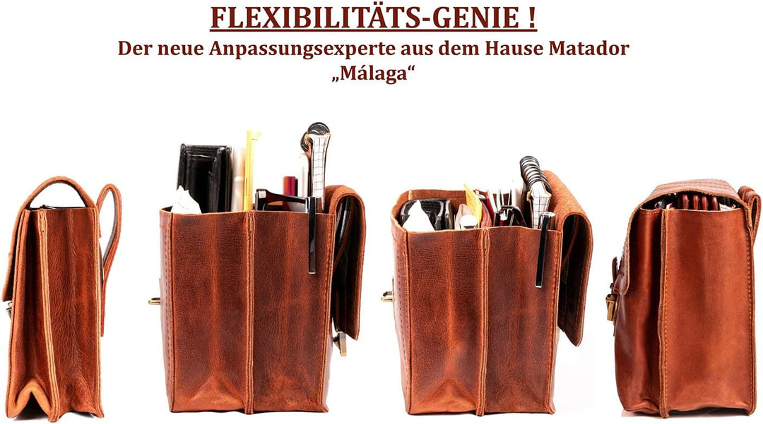 MATADOR Gürteltasche Herren Echt Leder Hüfttasche Malaga Vintage Braun Bauchtasche Damen Handtasche