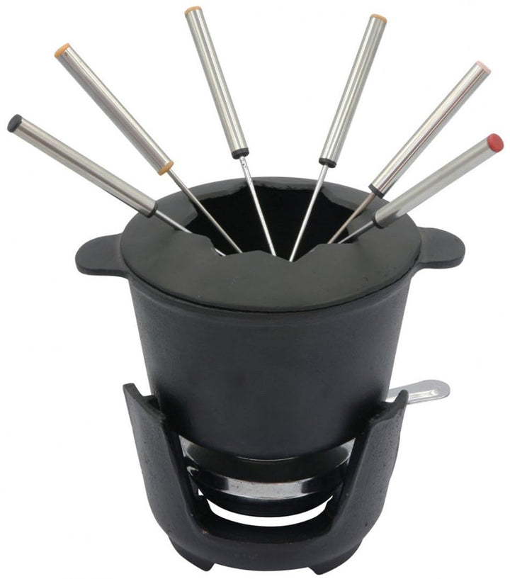 Gusseisen Fondue Set für 6 Personen mit 6 gabeln Kinghoff KH-1195 Masse: Ø17 x 10 cm