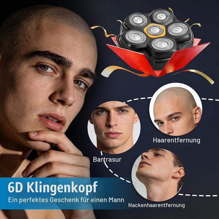 2 Stück Ersatzrasierkopf für DOAO Kensen JoyKoi Kibiy AEXIRI Shaver, Magnetische 6D Kopfrasierer für