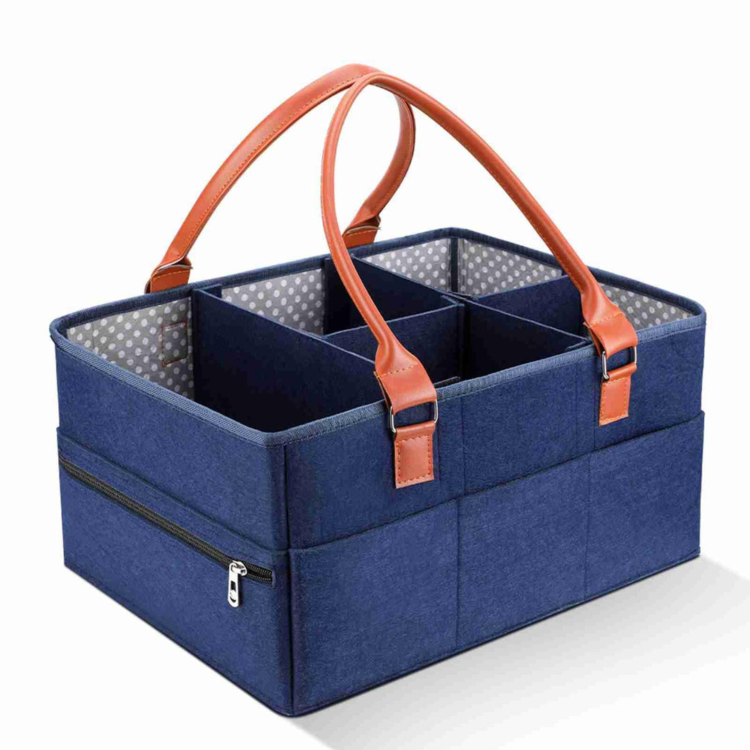 CHICIRIS Baby-Windelkorb, Baby-Windel-Caddy-Organizer, Grosser Tragbarer Windel-Aufbewahrungskorb, P