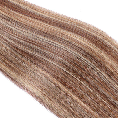 Keratin Bonding - # 4/24 GESTRÄHNT - 70cm - 150 Strähnen - 1g - 100% Remy Echthaar Haarverlängerung