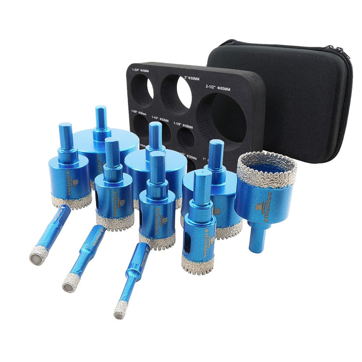Diamantbohrer Fliesenbohrer Set - BRSCHNITT Diamantbohrer für Keramik, Granit, Porzellan, Fliesen, F
