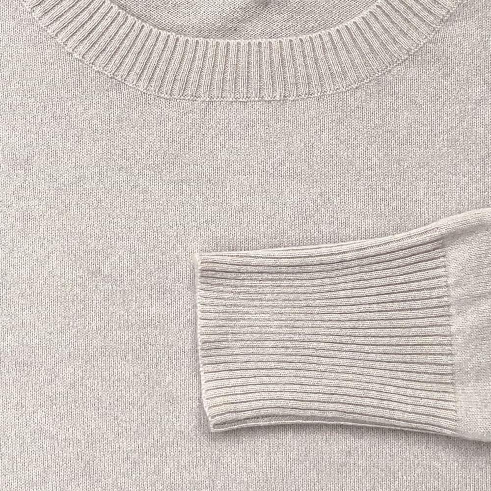 LES POULETTES -Perfekter Kaschmirpullover Lose Runder Kragen Einzigartige Grösse - Beige