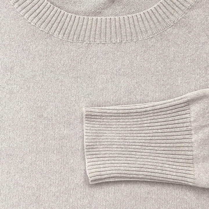 LES POULETTES -Perfekter Kaschmirpullover Lose Runder Kragen Einzigartige Grösse - Beige