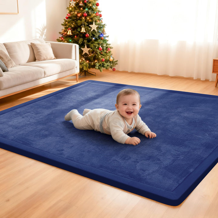 ACOMOPACK Baby Krabbelmatte 127x127x3.5cm Dicke Spielmatte mit Schaumfüllung Rutschfester Unterseite