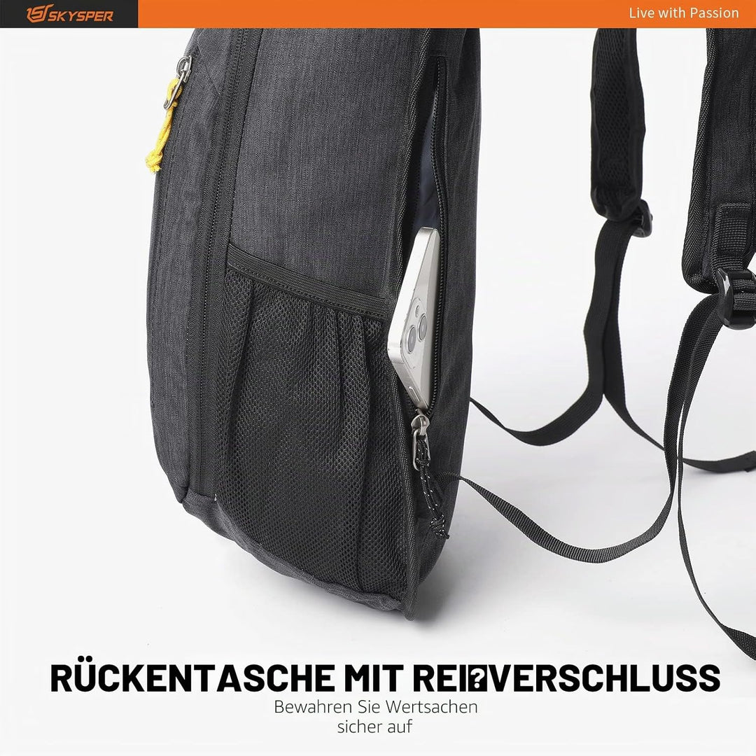 SKYSPER 10L/15L/20L Faltbarer Rucksack Ultraleicht Tagesrucksack Wasserfest Daypack Reiserucksack Wa
