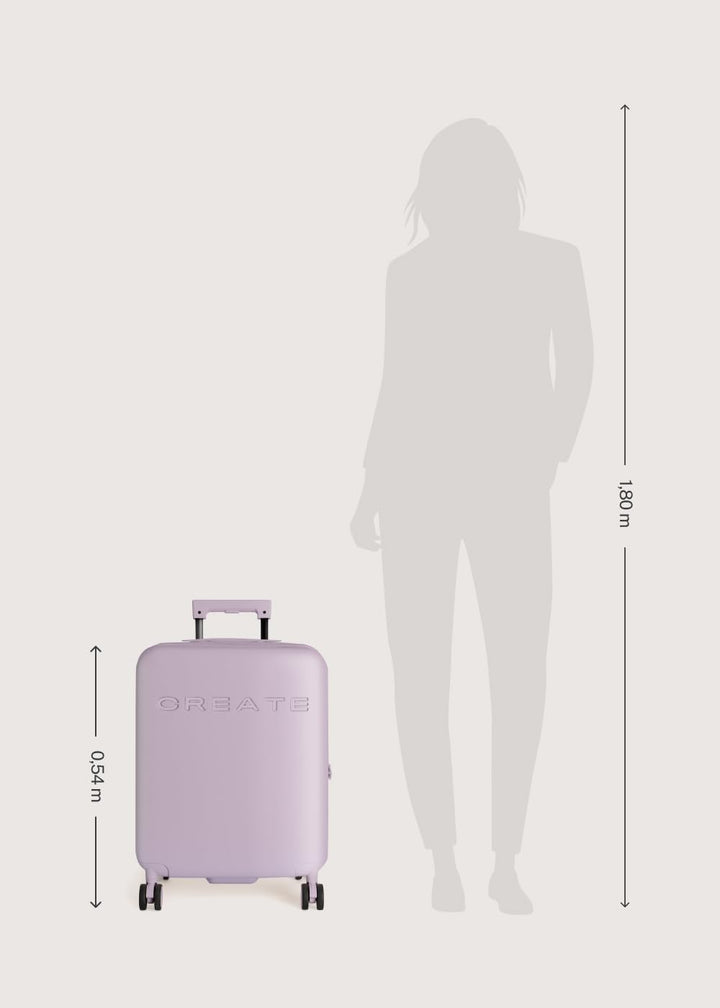 CREATE / Luggage Studio/Faltbarer Polykarbonat-Hartschalenkoffer Violett / 39x23x54cm / TSA-Vorhänge