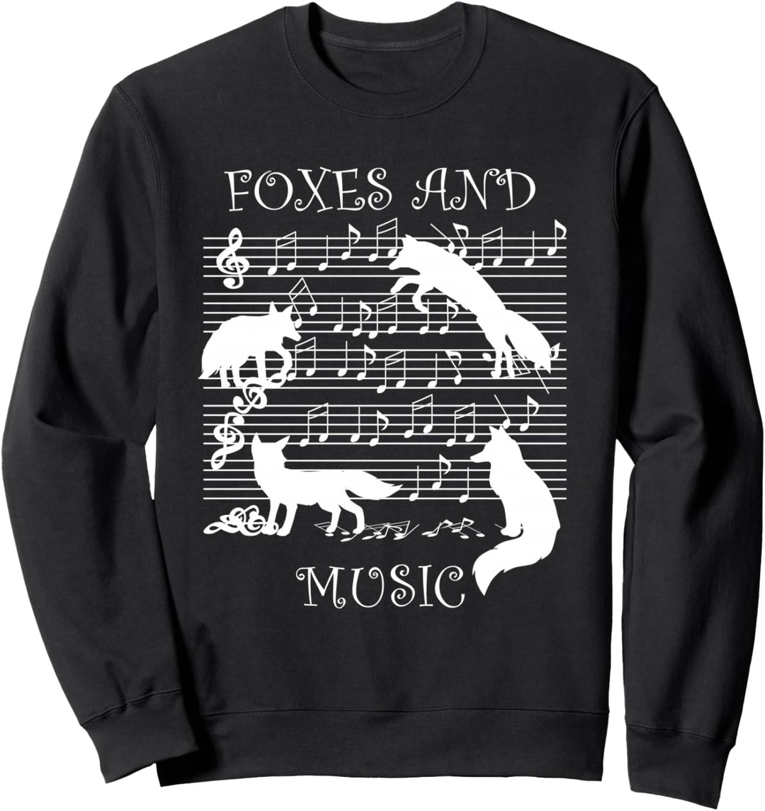 Füchse und Musiknote Musiker Fuchs Wildlife Sweatshirt