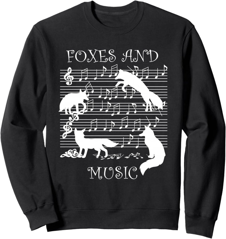 Füchse und Musiknote Musiker Fuchs Wildlife Sweatshirt