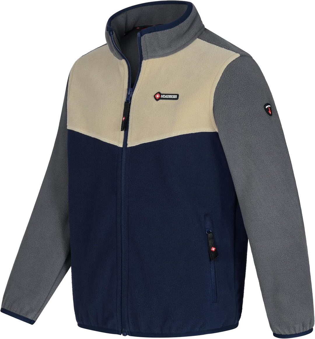 Höhenhorn Leggon Kinder Fleece Jacke Jungen Mädchen Full Zip Outdoor Freizeit 164 Beige/Grau/Blau, 1