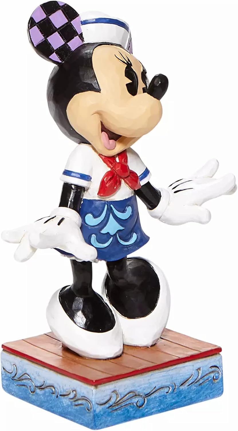 Enesco Disney Traditions by Jim Shore Sailor Minnie Mouse Persönlichkeit Pose Figur, 12,7 cm, Mehrfa