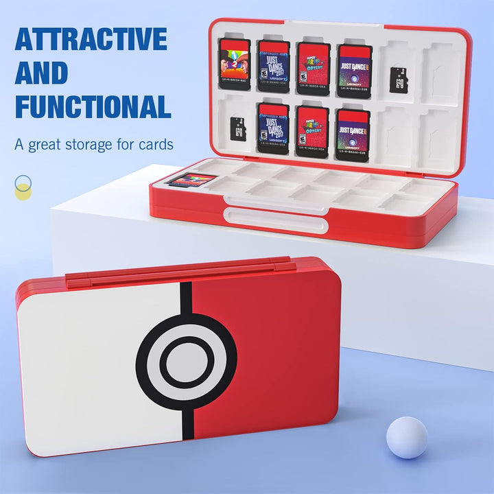 MoKo Spiel Aufbewahrungsbox Kompatibel mit Nintendo Switch 2/Switch OLED 2021/Lite, Game Case mit 48