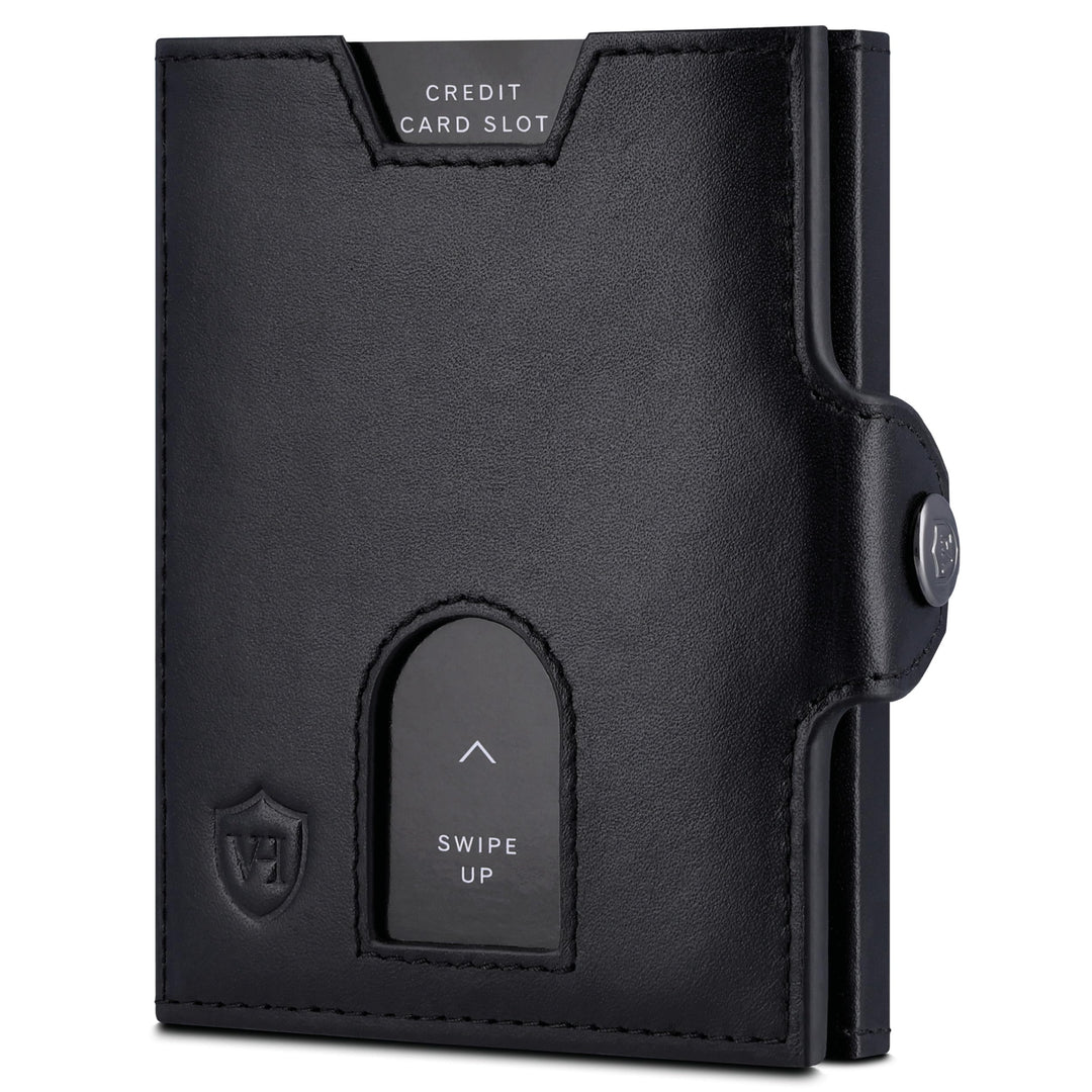 VON HEESEN Slim Wallet mit Münzfach & RFID Schutz - Geldbörse Herren klein - Mini Geldbeutel Damen P