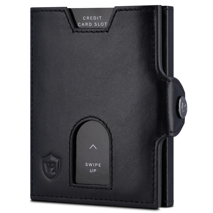 VON HEESEN Slim Wallet mit Münzfach & RFID Schutz - Geldbörse Herren klein - Mini Geldbeutel Damen P