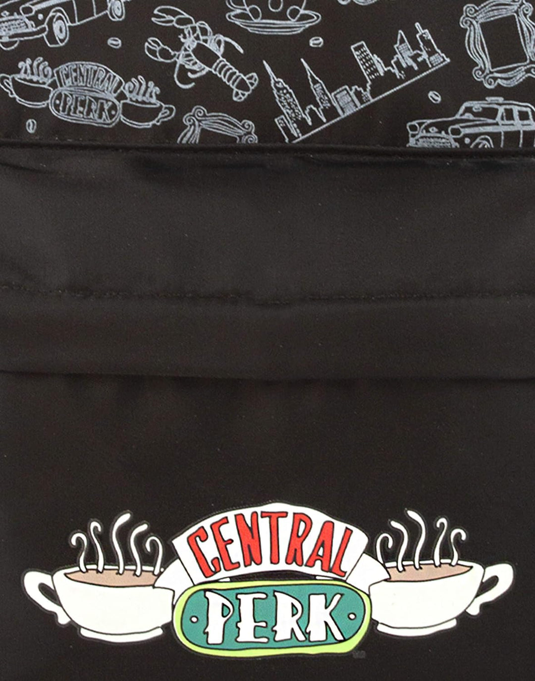 Freunde Kinder Rucksack Central Perk Logo für Mädchen und Jungen Schwarze Reissve Einheitsgrösse