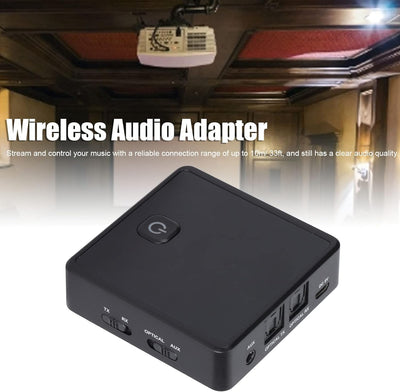Annadue ZF380 Bluetooth 5.0 Empfänger und Sender,Low Latency Wireless Bluetooth Audio Adapter,3,5 Mm