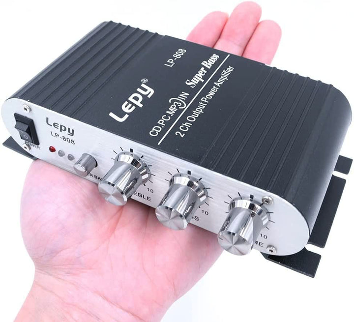 DollaTek LP-808 12V MiNi Tragbarer kabelgebundener HiFi-Verstärker mit 3A-Netzteil für Autotelefon z