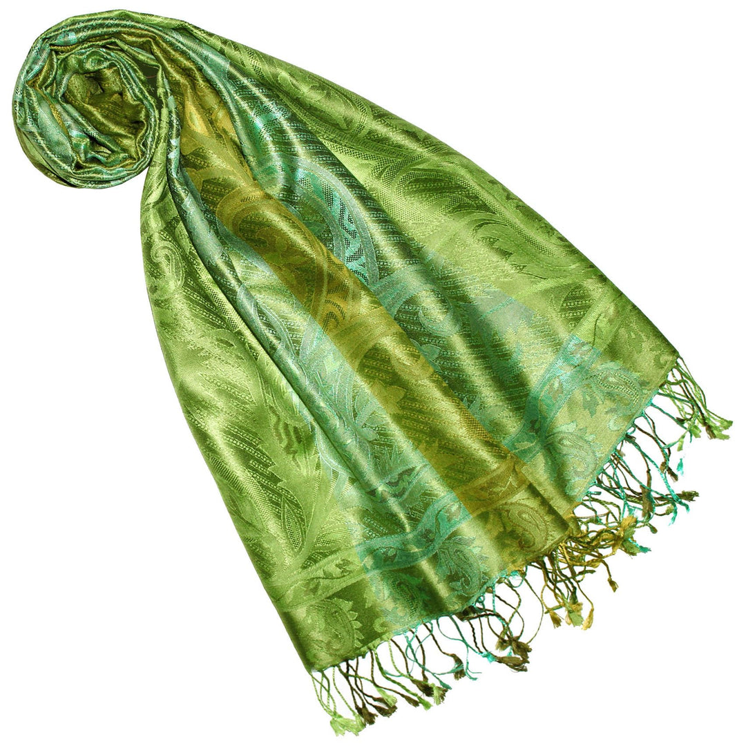 Lorenzo Cana Damen Pashmina Schal Schaltuch jacquard gewebt 100% Seide 70 x 190 cm Paisley Seidensch
