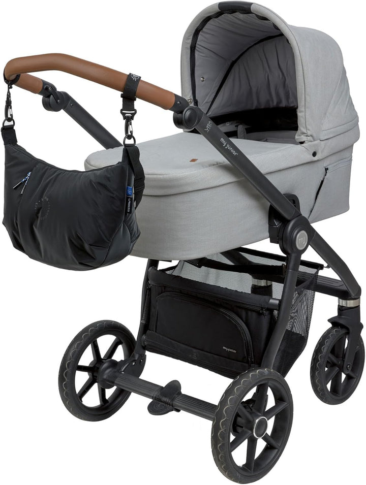 LÄSSIG Baby Wickeltasche zum Umhängen mit Wickelunterlage, Kinderwagenbefestigung, wasserabweisend/G