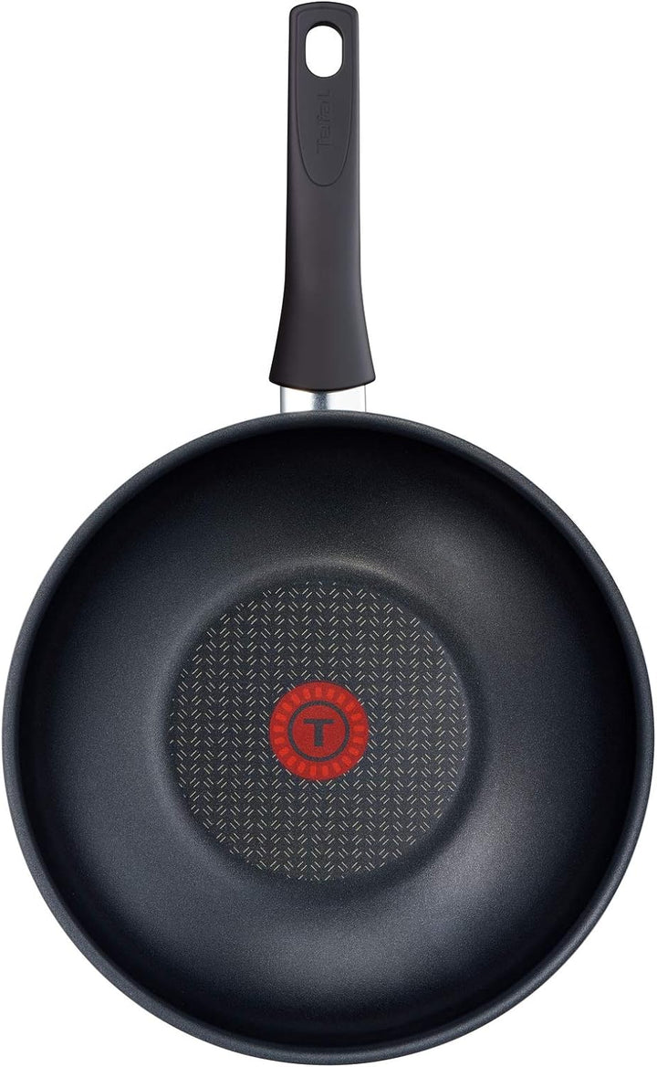 Tefal Wok-Pfanne Elegance C36719 | 28 cm | Antihaftversiegelt | Thermo-Spot Temperaturindikator | Mü