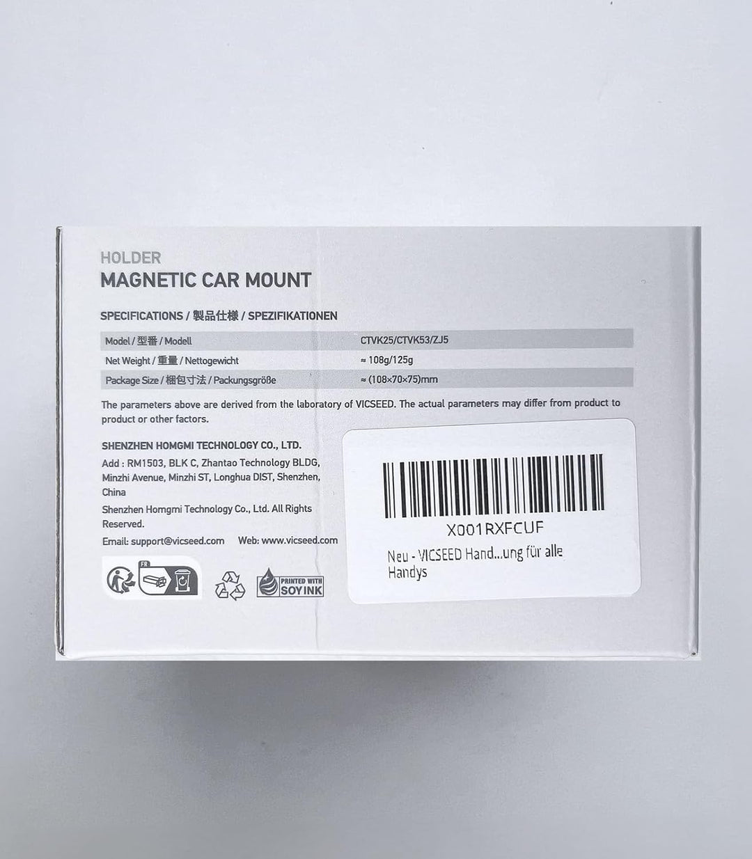 VICSEED Handyhalterung Auto Magnet für Monitor [Faltbar & Versteckt] MagSafe Autohalterung [Stärkste