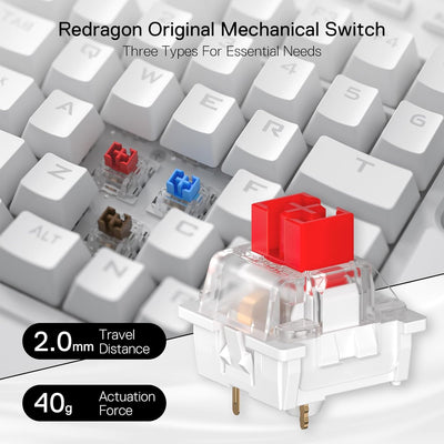 Redragon K585 DITI Einhändige mechanische RGB-Gaming-Tastatur, Typ-C-Professionelle Gaming-Tastatur