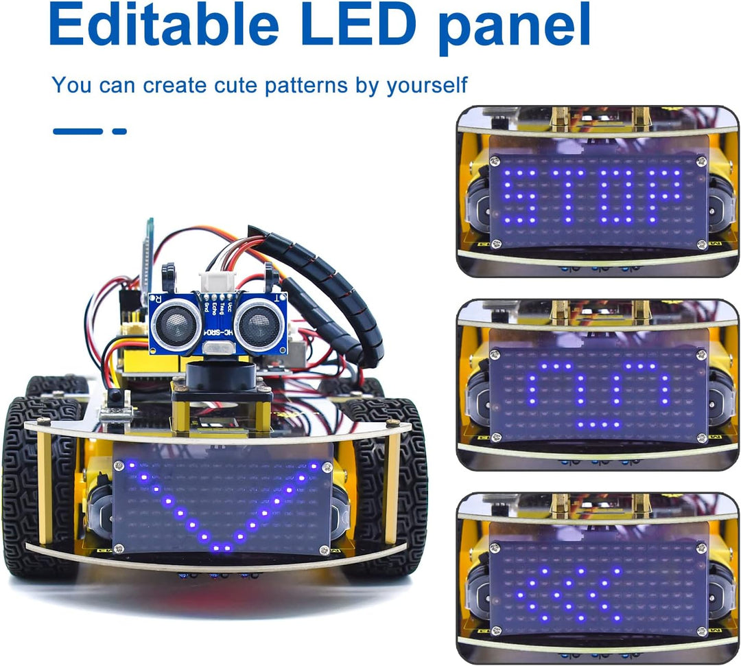 KEYESTUDIO 4WD Programmable Smart Car Robot Starter Learning DIY Kit for Arduino Electronics Program