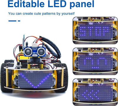 KEYESTUDIO 4WD Programmable Smart Car Robot Starter Learning DIY Kit for Arduino Electronics Program