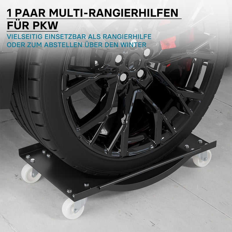 Multi Rangierhilfe PKW Transportschale 1 Paar Rangierroller Rangierheber Rangierbrett 450kg