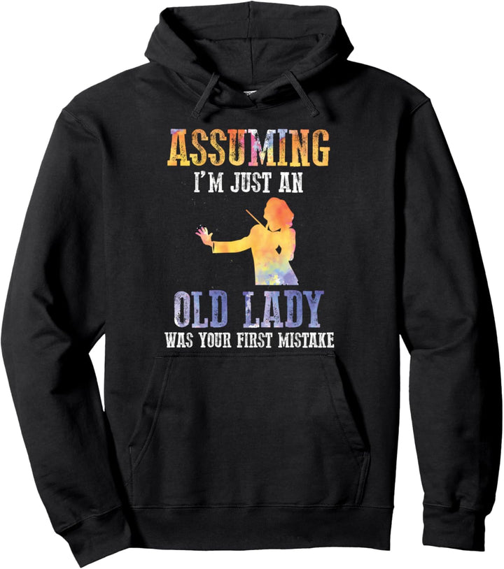 Alte Dame Frau Dirigent Dirigieren Dirigentin Musik Geschenk Pullover Hoodie