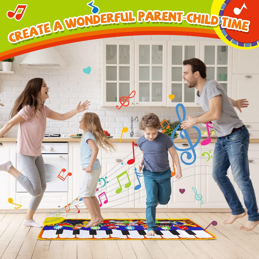 Piano Matte, Tanzmatten Klaviermatte Musikmatte Kinder, 5 Modi 8 Instrumente Sounds Spielzeug Musik