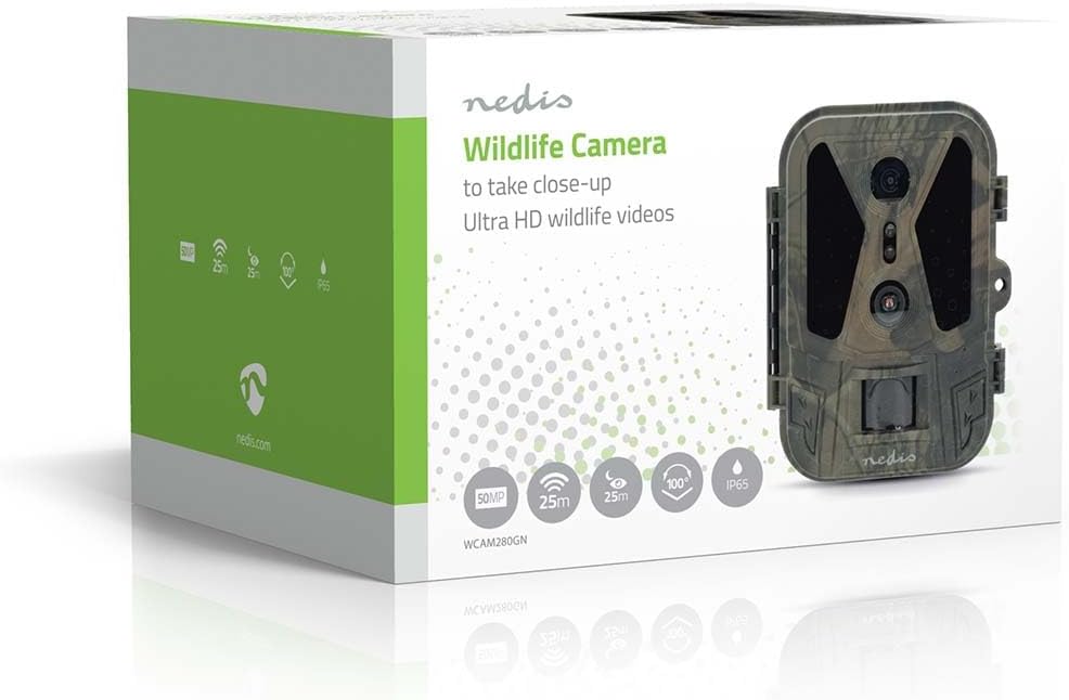 Wildlife Kamera - 4K@10fps - 50 MPixel - 8 MPixel CMOS - IP65 - Schwarz No-Glow IR - Nachtsicht - Bl
