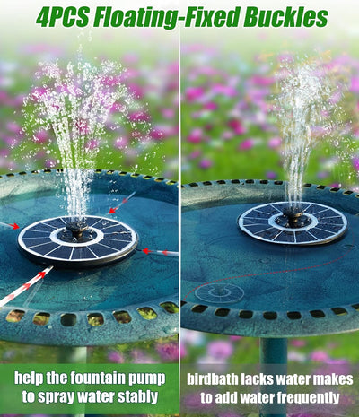 SZMP Solar Springbrunnen für aussen 100% Glas 2023 Upgraded,3.5W Solar Teichpumpe mit 8 Effekte Sola