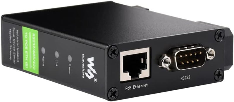 Industrial Isolated RS232/485/422 to RJ45 (ETH) Ethernet Module, with POE Function, Rail-Mount Seria