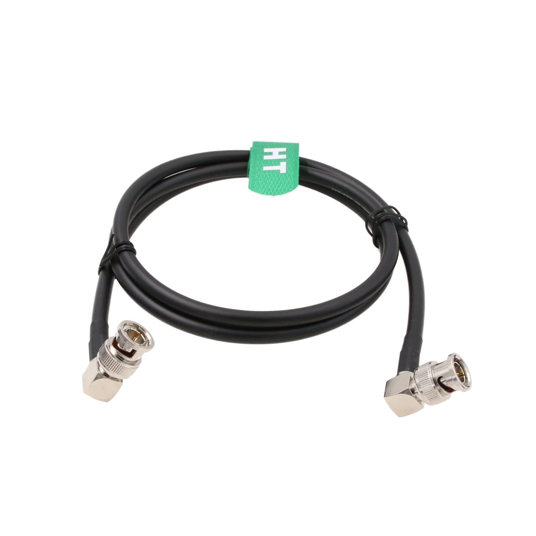 HangTon High Flex 12G 3G HD SDI 75 Ohm Koaxial Videokabel 4K 60fps Rechtwinklig auf Rechtwinklig BNC