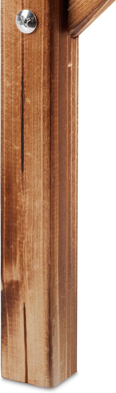 Relaxdays Blumentreppe mit Rankgitter, Blumenregal 2 Ebenen, stehende Pflanzentreppe Holz, HBT: 89x5