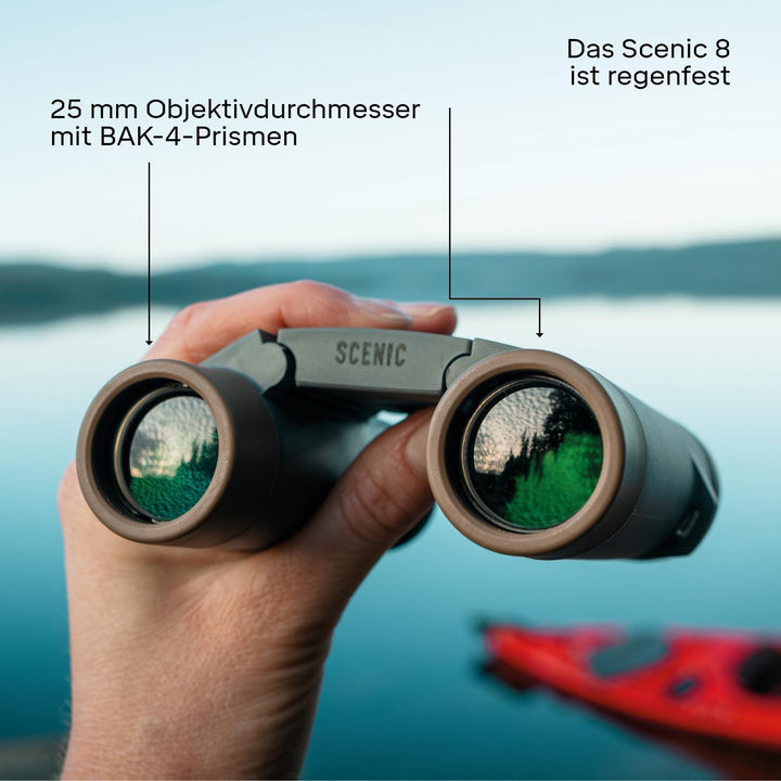 Silva kleines Fernglas Erwachsene & für Kinder - Scenic 8-8x25 Wasserfest - BAK4 - Faltbares Ferngla