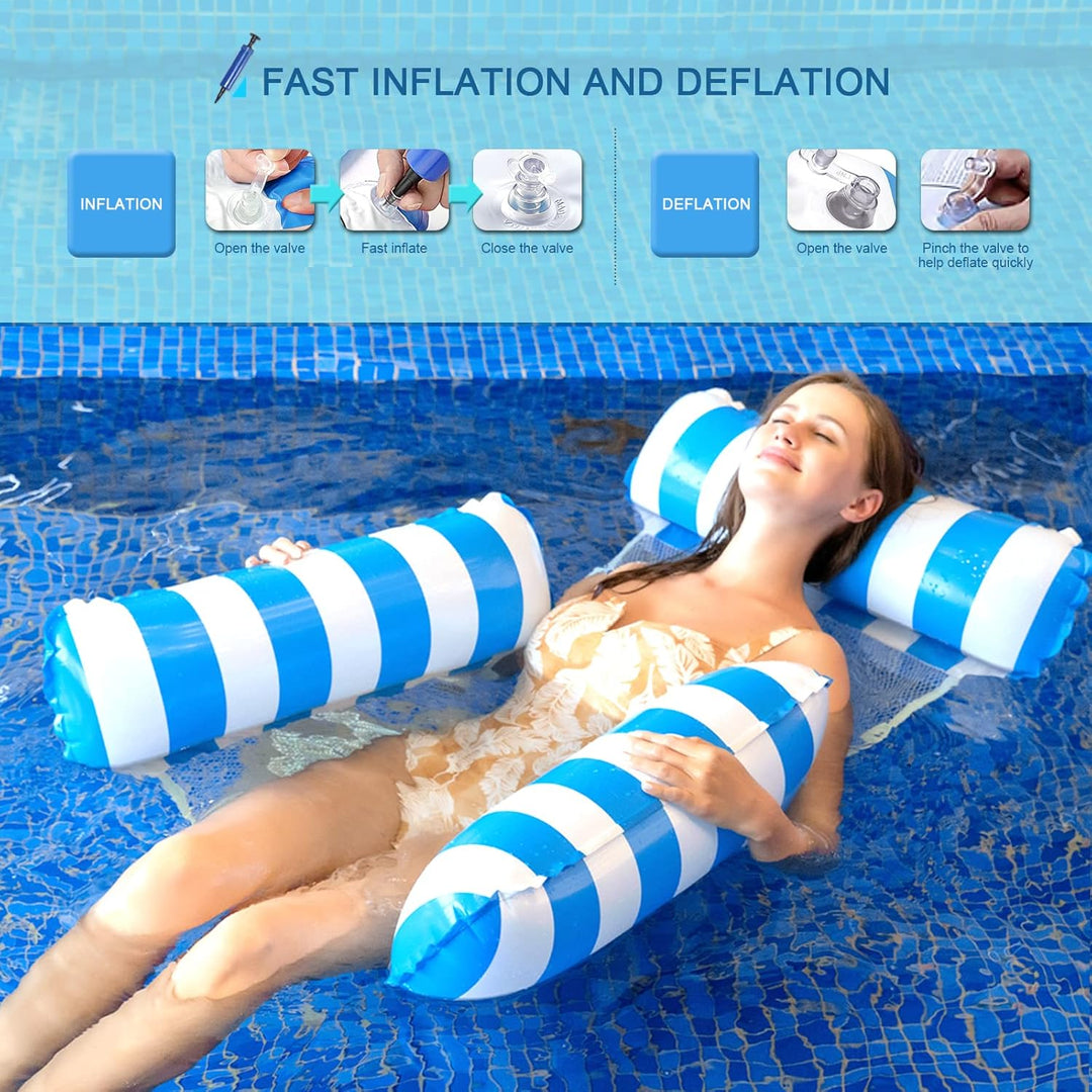 Luftmatratze Pool Wasserhängematte Erwachsene Luftmatratze Wasser Mit Netz Zubehör Spass Schwimmsess