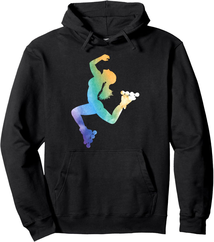 Skater Girl Inline Mädchen Rollschuhe Skaterin Pullover Hoodie