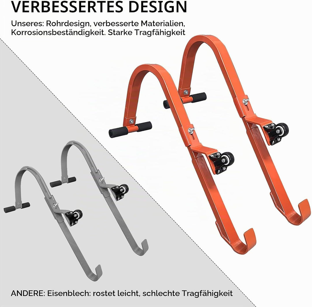 Dachleiter, Leiter Dachhaken, Leiter-Stabilisator mit Rädern, Universal Leiter Verlängerung, Tragfäh