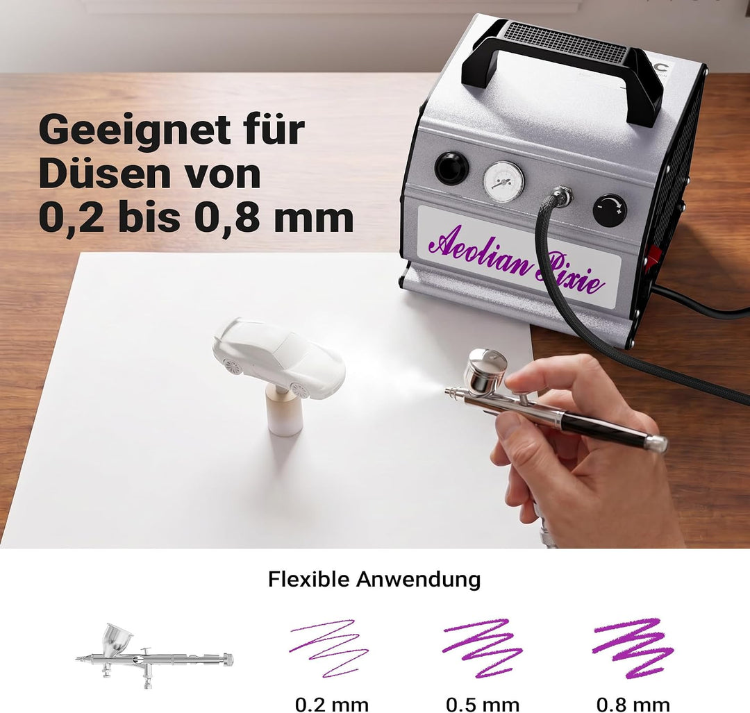 Airbrush Kompressor AS176 kompakt Airbrushkompressor 3 bar Einzylinder