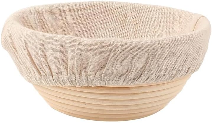 Gärkorb Brot Set,Gärkörbchen,23cm Rundes Gärkorb Zum Brotbacken-Set für Professionelle und Häusliche