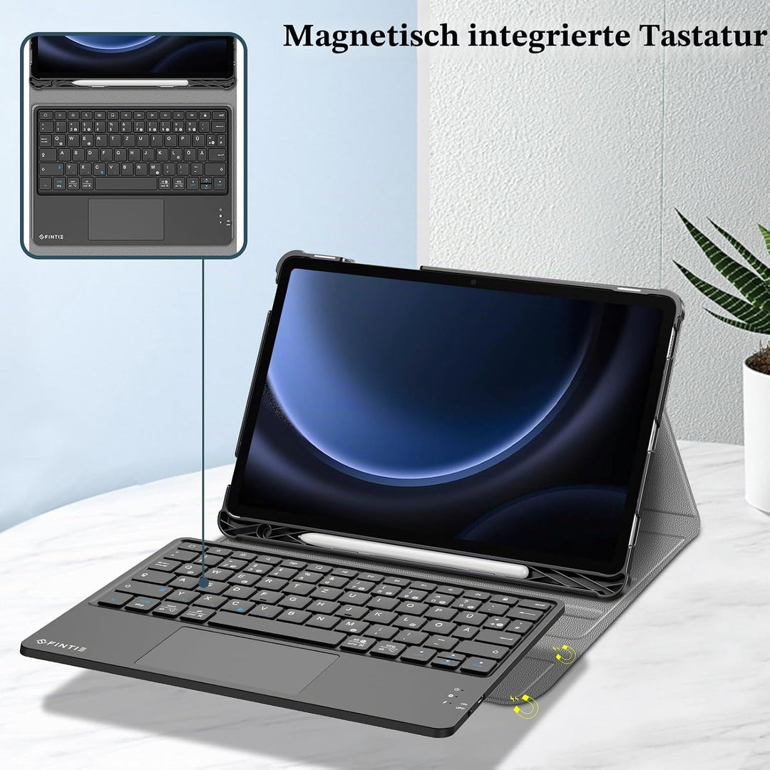 FINTIE Tastatur Hülle für Samsung Galaxy Tab S10 Lite/S10 FE/S9 FE 10.9" &amp; S9 11" Tablet, Deutscher