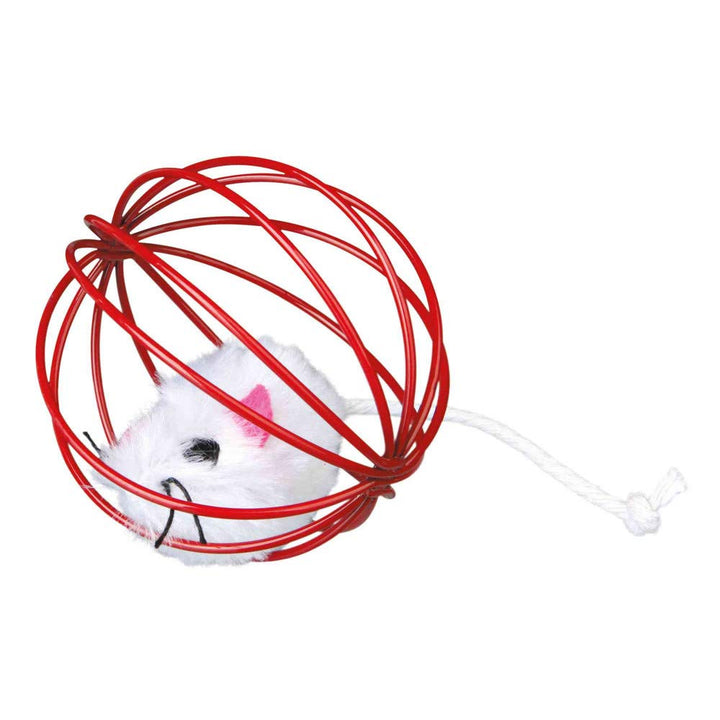 Trixie 24 Plüschmäuse im Drahtball