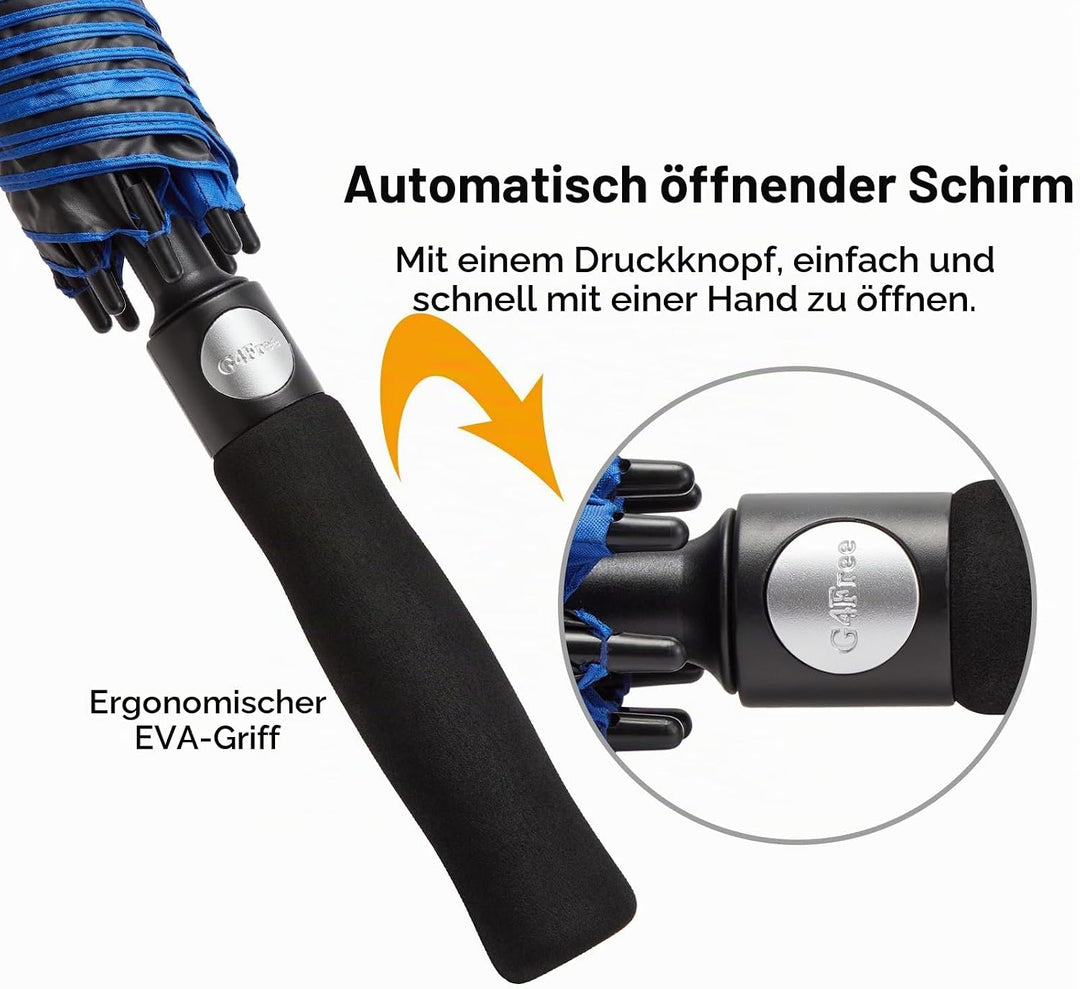 G4Free 62/68/72 Inch UV-Schutz Winddicht Sonnen- und Regenschirm Golfschirm Autorisches Öffnen Doppe